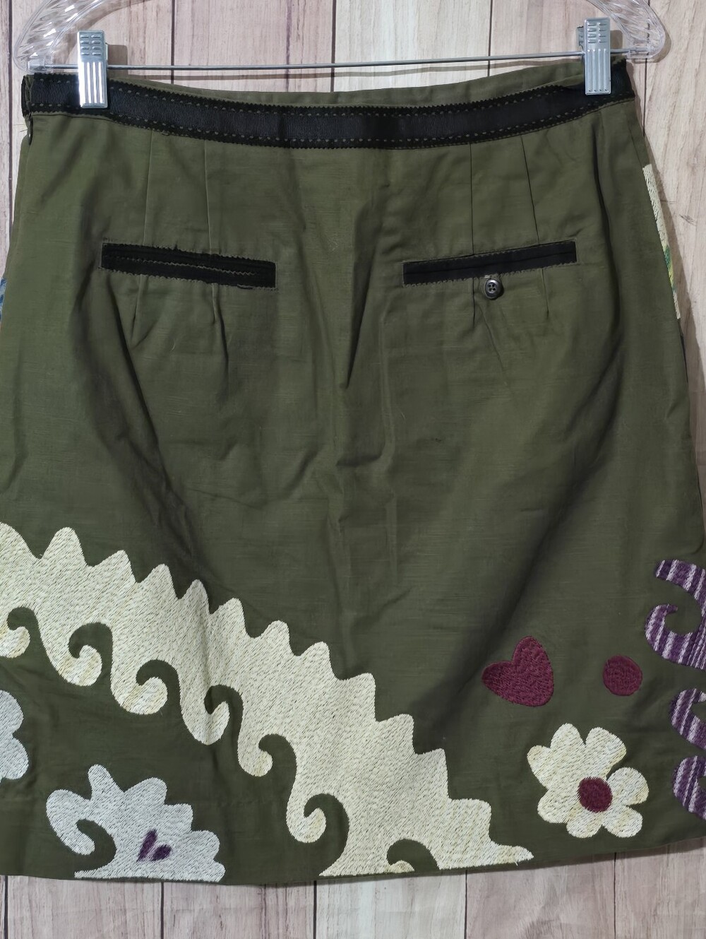 Anthropologie By Vanessa Virginia Embroidered A-Line Skirt Size 10 - Picture 2 of 8
